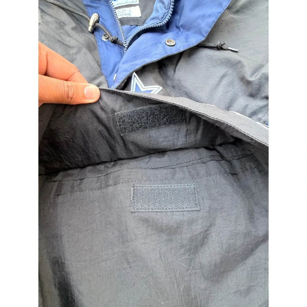 Vintage Starter Dallas Cowboys Pullover Jacket XXL NFL 90s Hooded - Picture 8 of 12